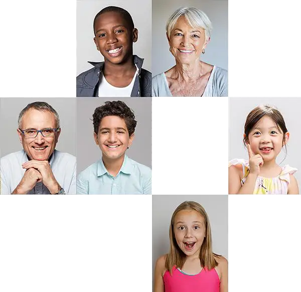 Collage of patient photos